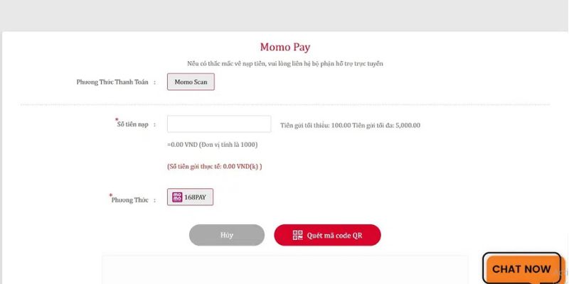 Điền thông tin và hoàn tất giao dịch nạp tiền tại AE888